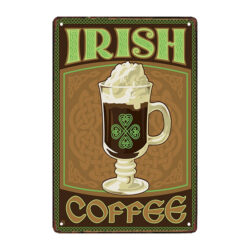 irish coffee metal plate