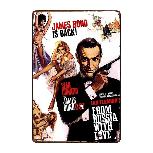 james bond metal plaque james bond metal plaque