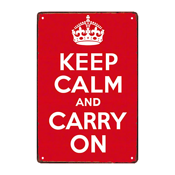 metal plaque keep calm metal plaque keep calm