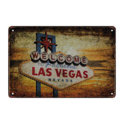 las vegas metal plaque