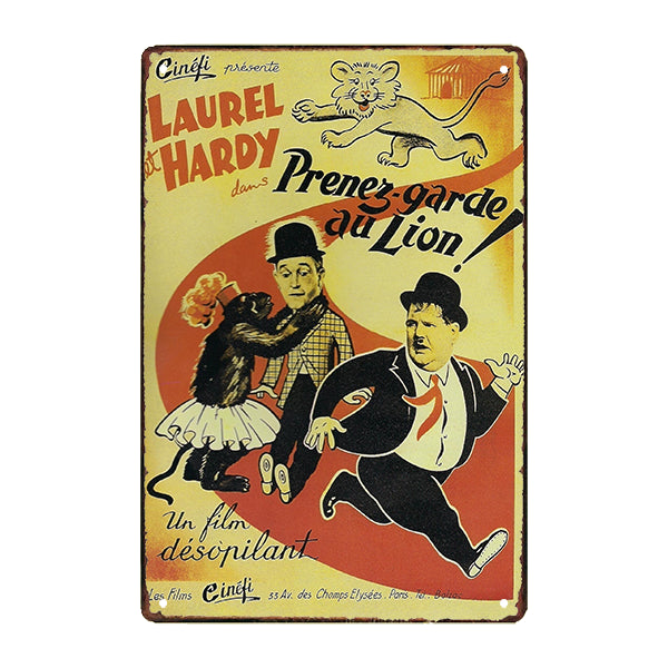 laurel and hardy metal plate laurel and hardy metal plate