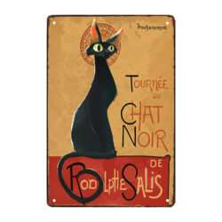 metal plaque the black cat