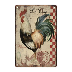 metal plate the rooster