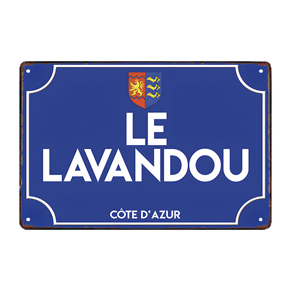 metal plaque le lavandou metal plaque le lavandou