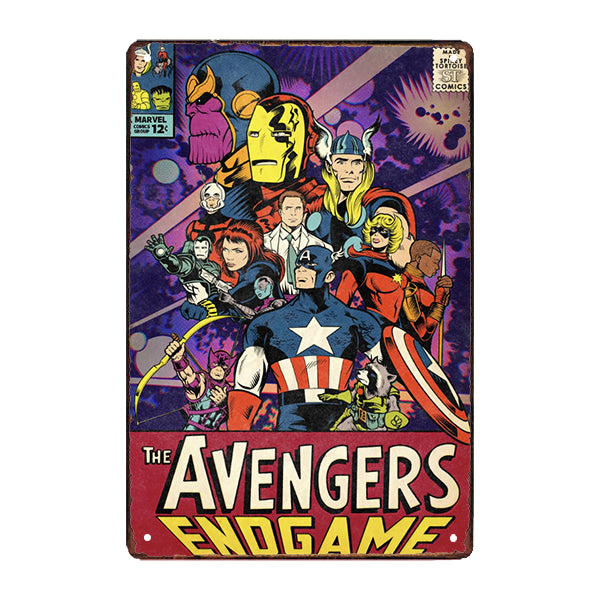 vintage marvel metal plate vintage marvel metal plate