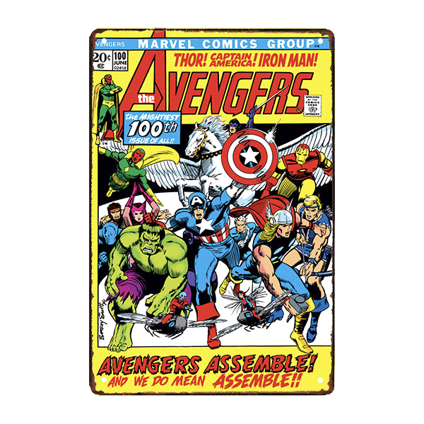 marvel metal plaque marvel metal plaque