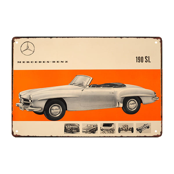 mercedes 190 sl metal plate mercedes 190 sl metal plate