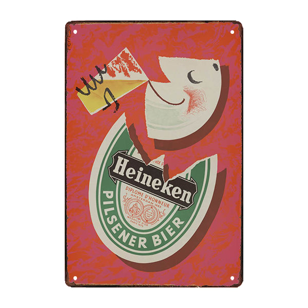 heineken metal plate 3 heineken metal plate 3