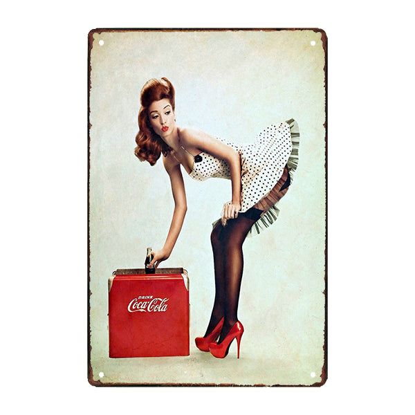 decorative metal plaque pin up coca cola decorative metal plaque pin up coca cola