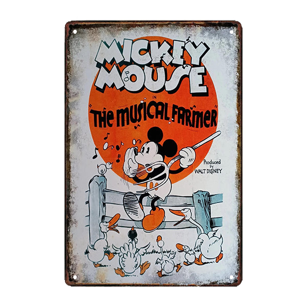 mickey metal plaque mickey metal plaque