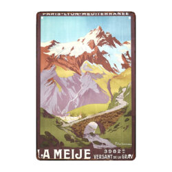 mountain metal plaque