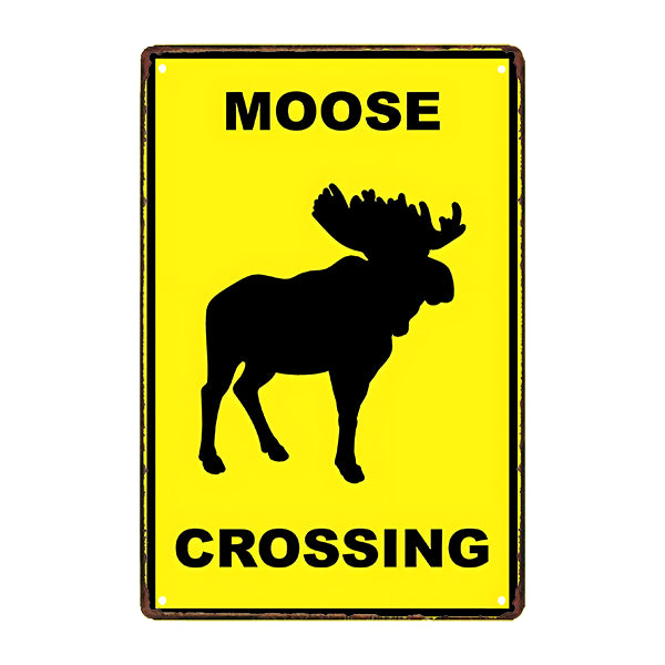 moose crossing metal plate moose crossing metal plate