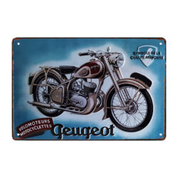 old motorcycle metal plate