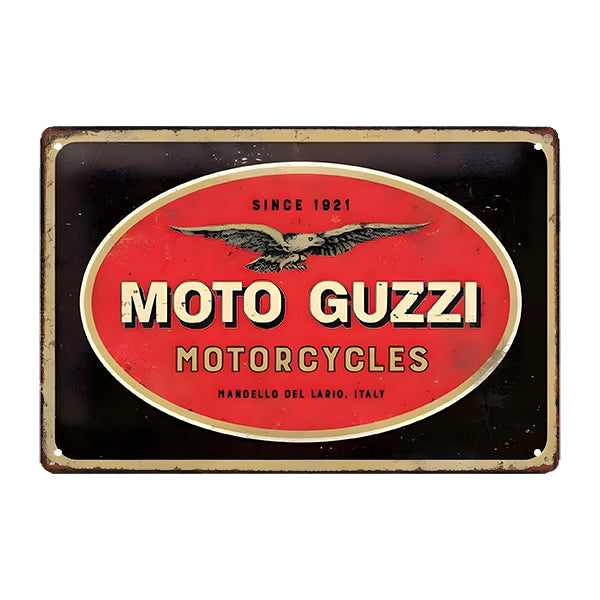 vintage moto guzzi metal plate vintage moto guzzi metal plate