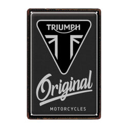 triumph metal motorcycle plate