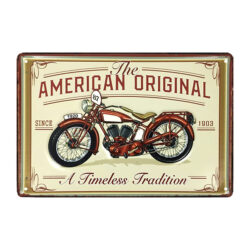 vintage motorcycle metal plate 1
