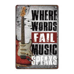 metal music plaque