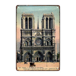notre dame de paris metal plaque