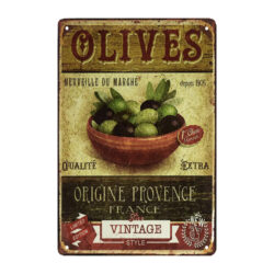 metal plate green olives origin provence france