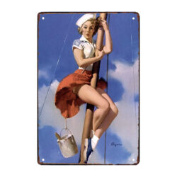 metal plate pin up navy