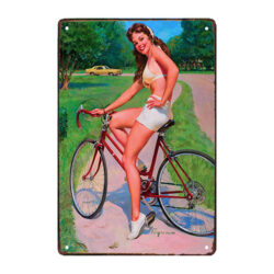metal pin up bike plaque