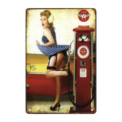 gas pump metal plate