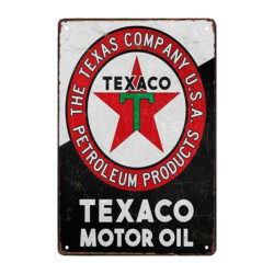 metal plate texaco gas pump