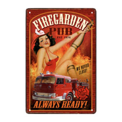 firefighter metal plaque