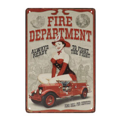 vintage new york firefighter metal plaque