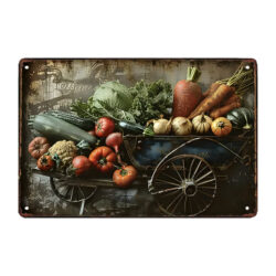 vegetable garden metal plate