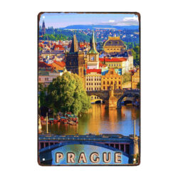 prague metal plate