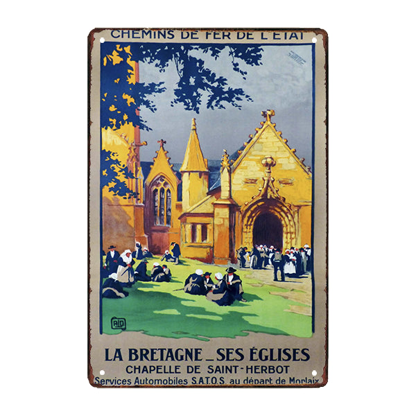 brittany pub metal plate brittany pub metal plate