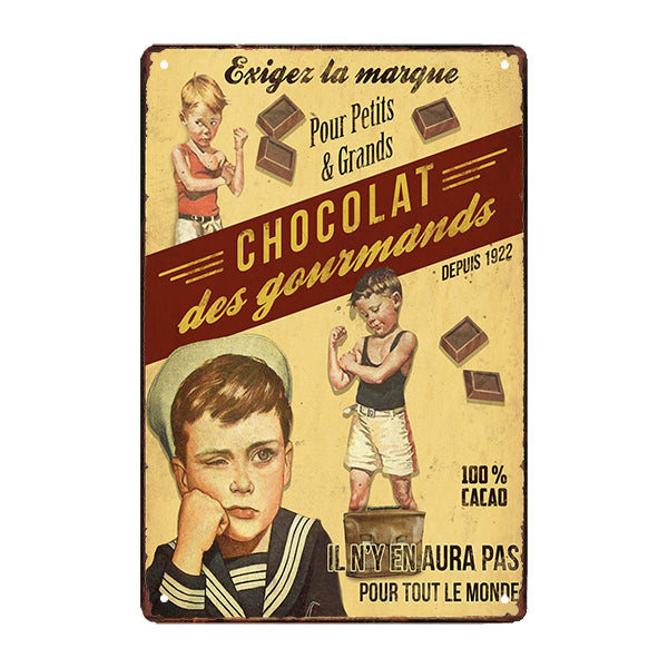 chocolate pub metal plaque chocolate pub metal plaque
