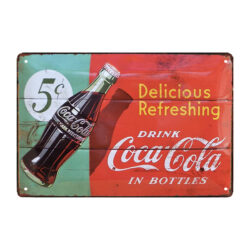 coca cola pub metal plaque