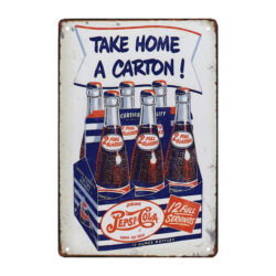 metal soda pub plaque