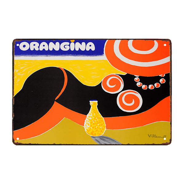 metal plate pub orangina 1997 metal plate pub orangina 1997