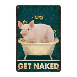 metal plate pub retro pig