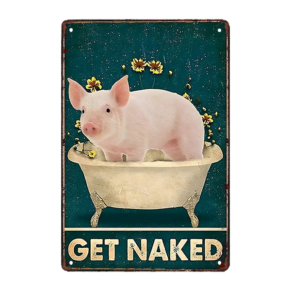 metal plate pub retro pig metal plate pub retro pig