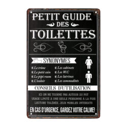 metal plaque pub retro wc