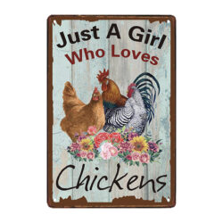 vintage poultry pub metal plate