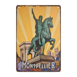 old montpellier advertising metal plate