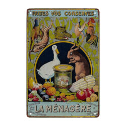 kitchen advertising metal plaque