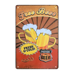 beer decorative advertising metal plaque