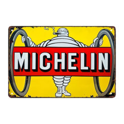 michelin advertising metal plate