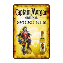 rum advertising metal plaque