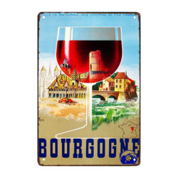 wine advertising metal plaque