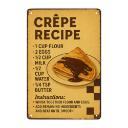 crepe recipe metal plate