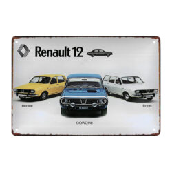 renault 12 metal plate
