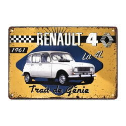 renault metal plate