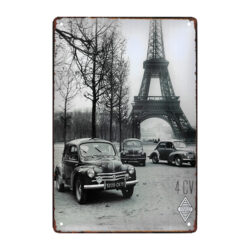 metal plate renault 4cv eiffel tower